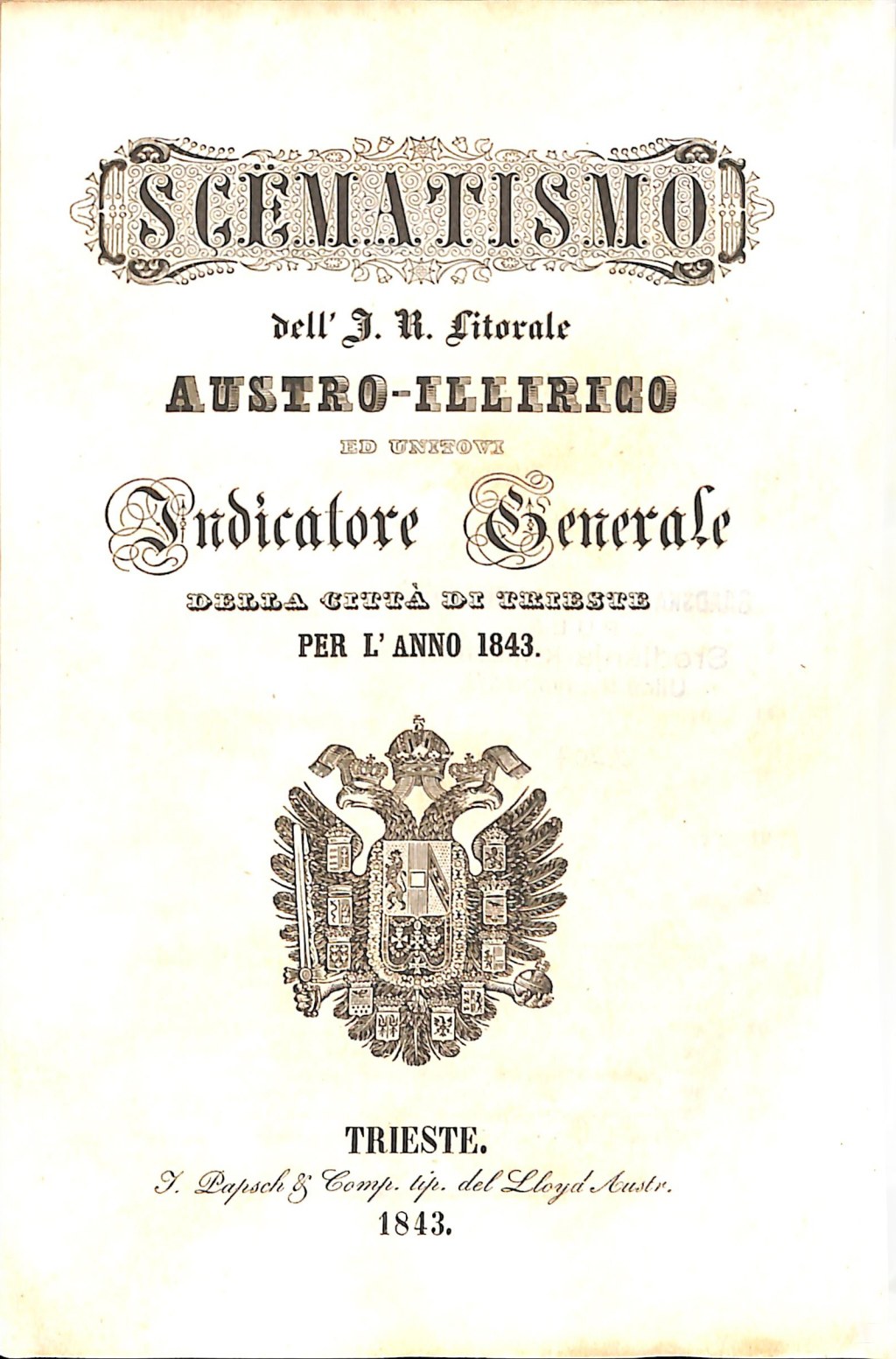 Scematismo dell'I. R. Litorale Austro-Illirico ed unitovi Indicatore generale della Città di Tr  · Str. 5
