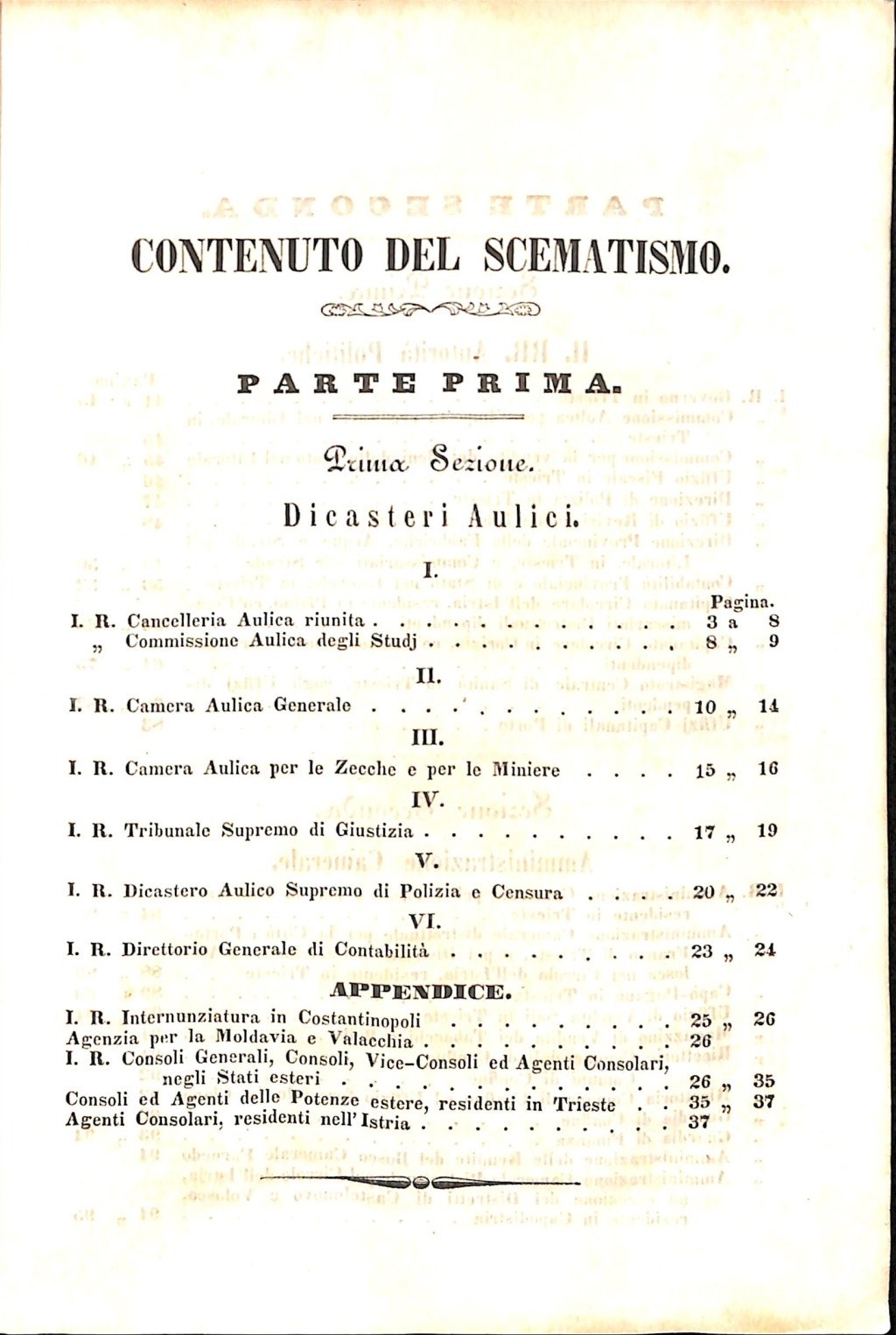 Scematismo dell'I. R. Litorale Austro-Illirico ed unitovi Indicatore generale della Città di Tr  · Str. 7