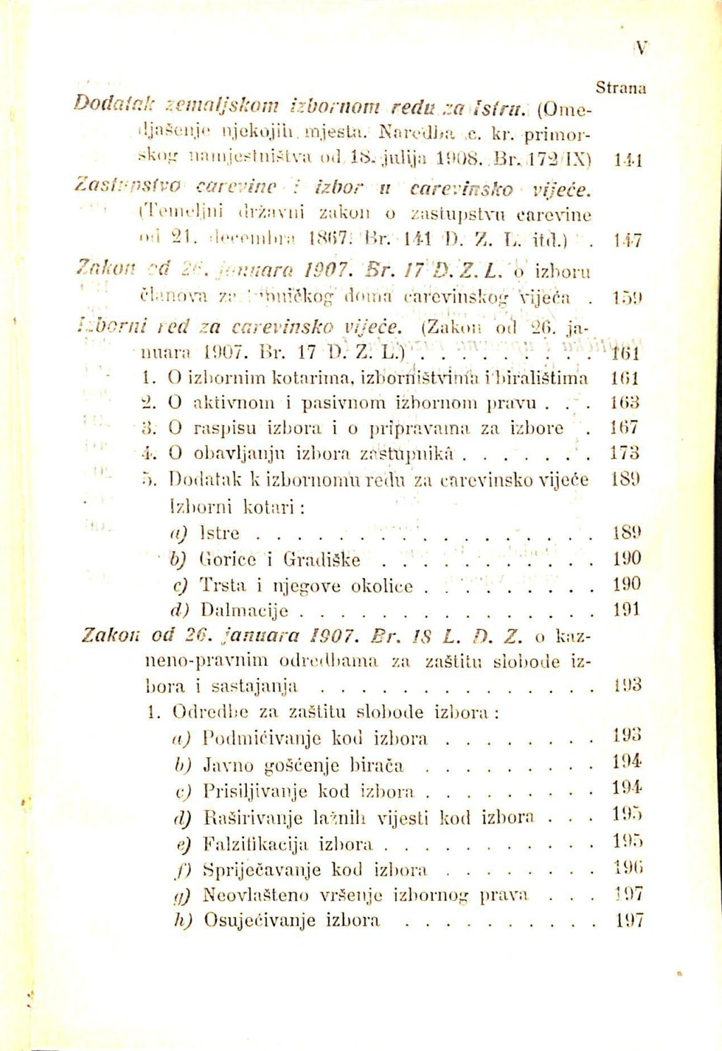 Zbirka zakona potrebnih u javnom životu u Istri i druguda · Str. 9