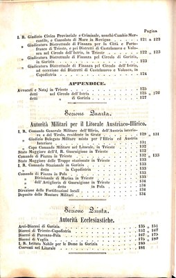 Scematismo dell'I. R. Litorale Austro-Illirico ed unitovi Indicatore generale della Città di Tr  · Str. 10