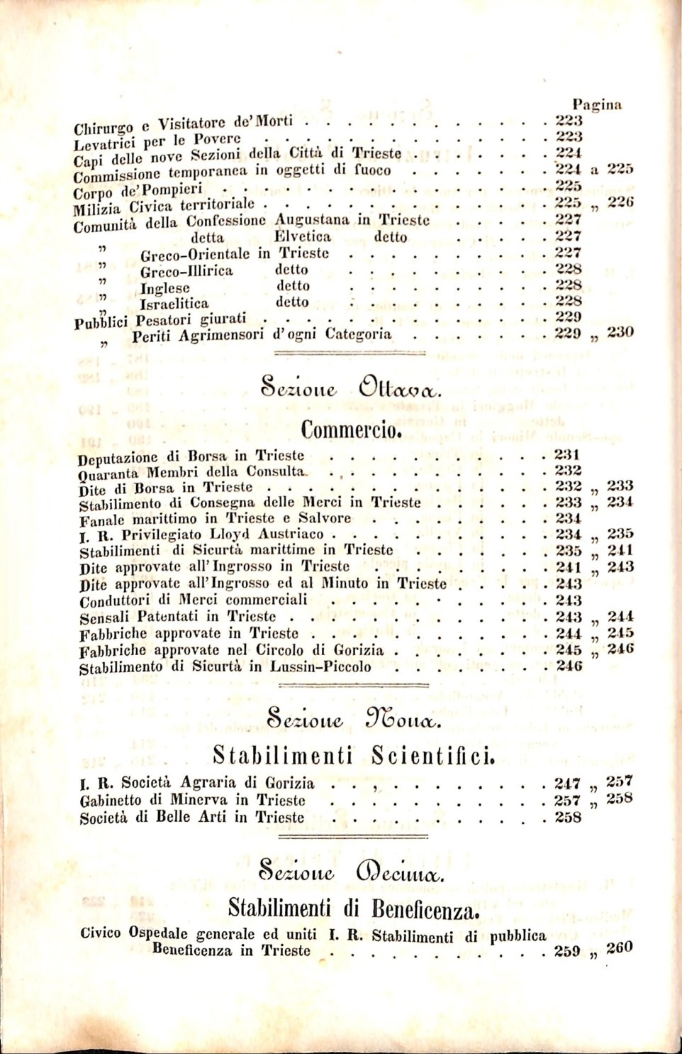 Scematismo dell'I. R. Litorale Austro-Illirico ed unitovi Indicatore generale della Città di Tr  · Str. 12
