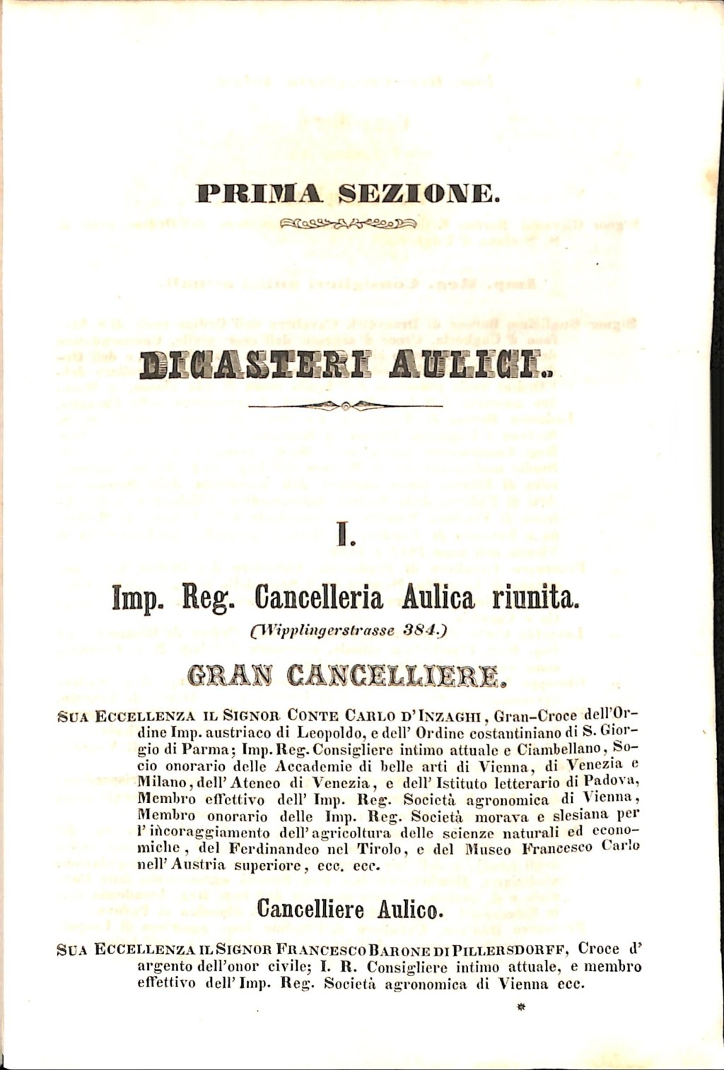 Scematismo dell'I. R. Litorale Austro-Illirico ed unitovi Indicatore generale della Città di Tr  · Str. 23