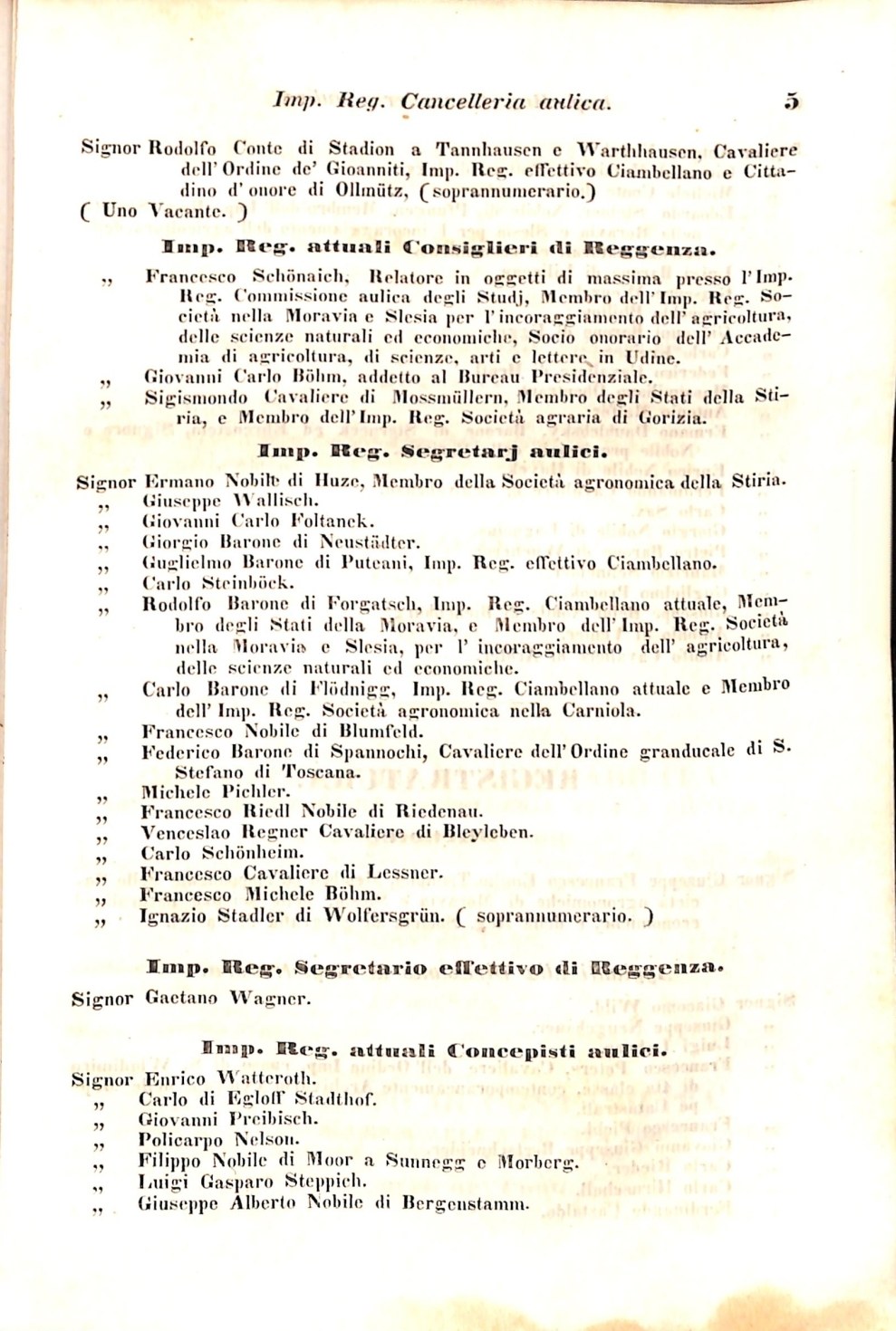 Scematismo dell'I. R. Litorale Austro-Illirico ed unitovi Indicatore generale della Città di Tr  · Str. 25