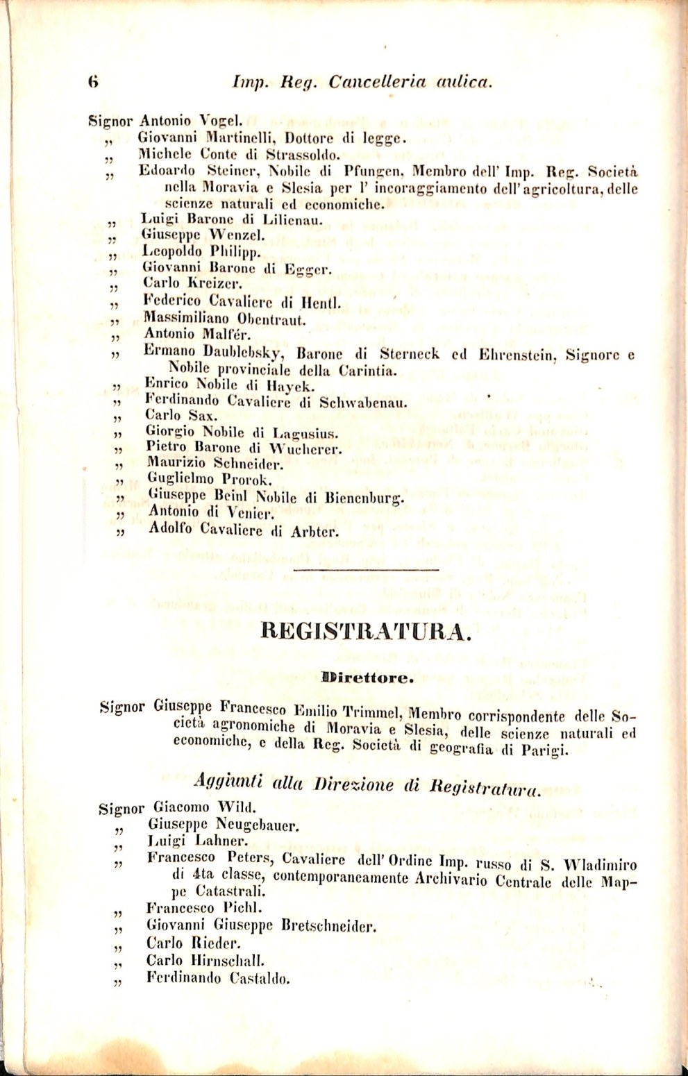 Scematismo dell'I. R. Litorale Austro-Illirico ed unitovi Indicatore generale della Città di Tr  · Str. 26