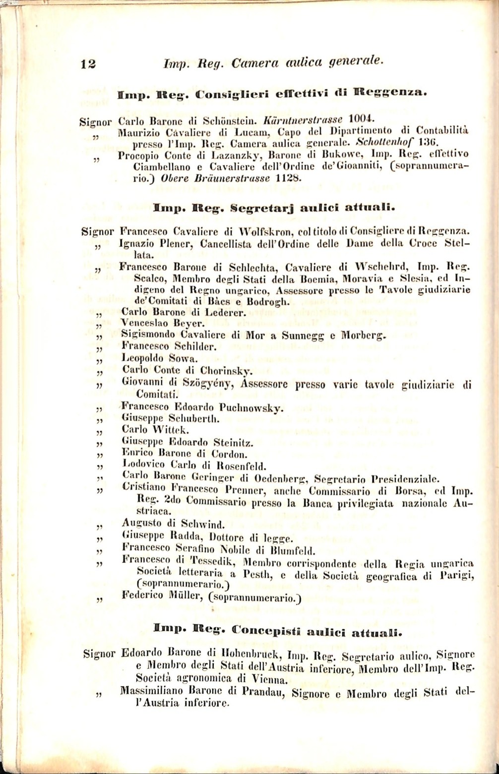 Scematismo dell'I. R. Litorale Austro-Illirico ed unitovi Indicatore generale della Città di Tr  · Str. 32