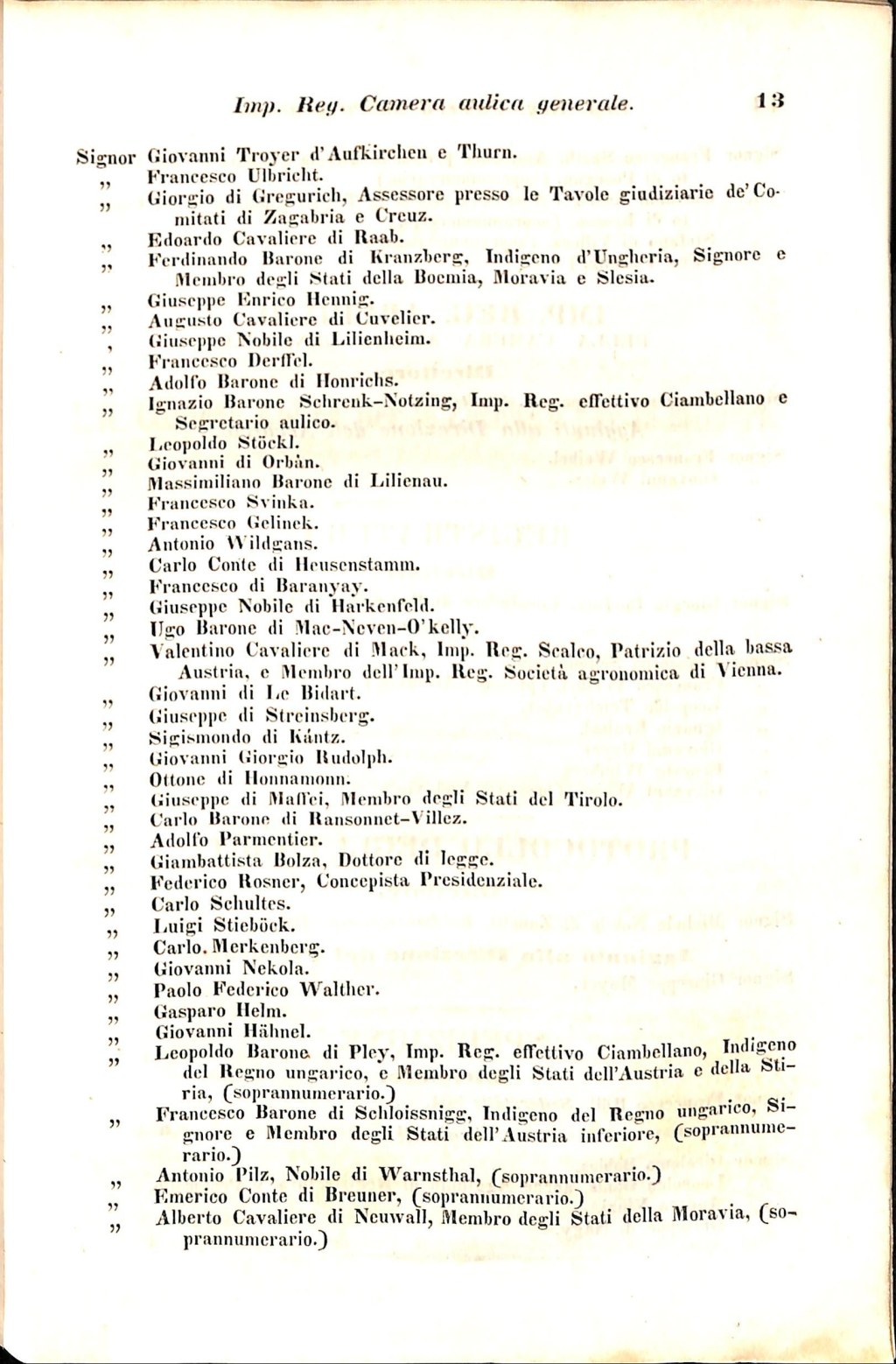Scematismo dell'I. R. Litorale Austro-Illirico ed unitovi Indicatore generale della Città di Tr  · Str. 33