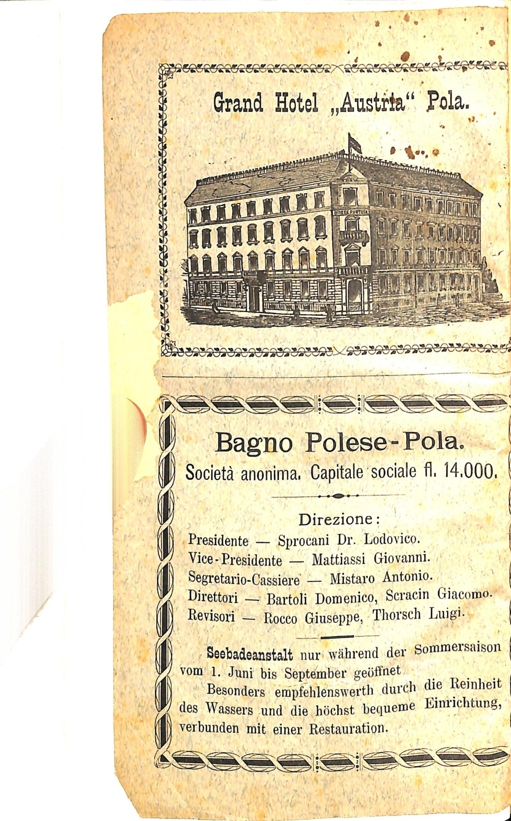 Führer für Pola und Umgebung · Str. 4