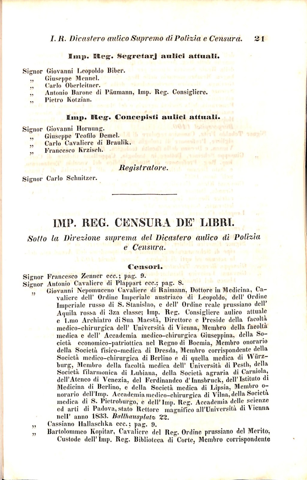 Scematismo dell'I. R. Litorale Austro-Illirico ed unitovi Indicatore generale della Città di Tr  · Str. 41