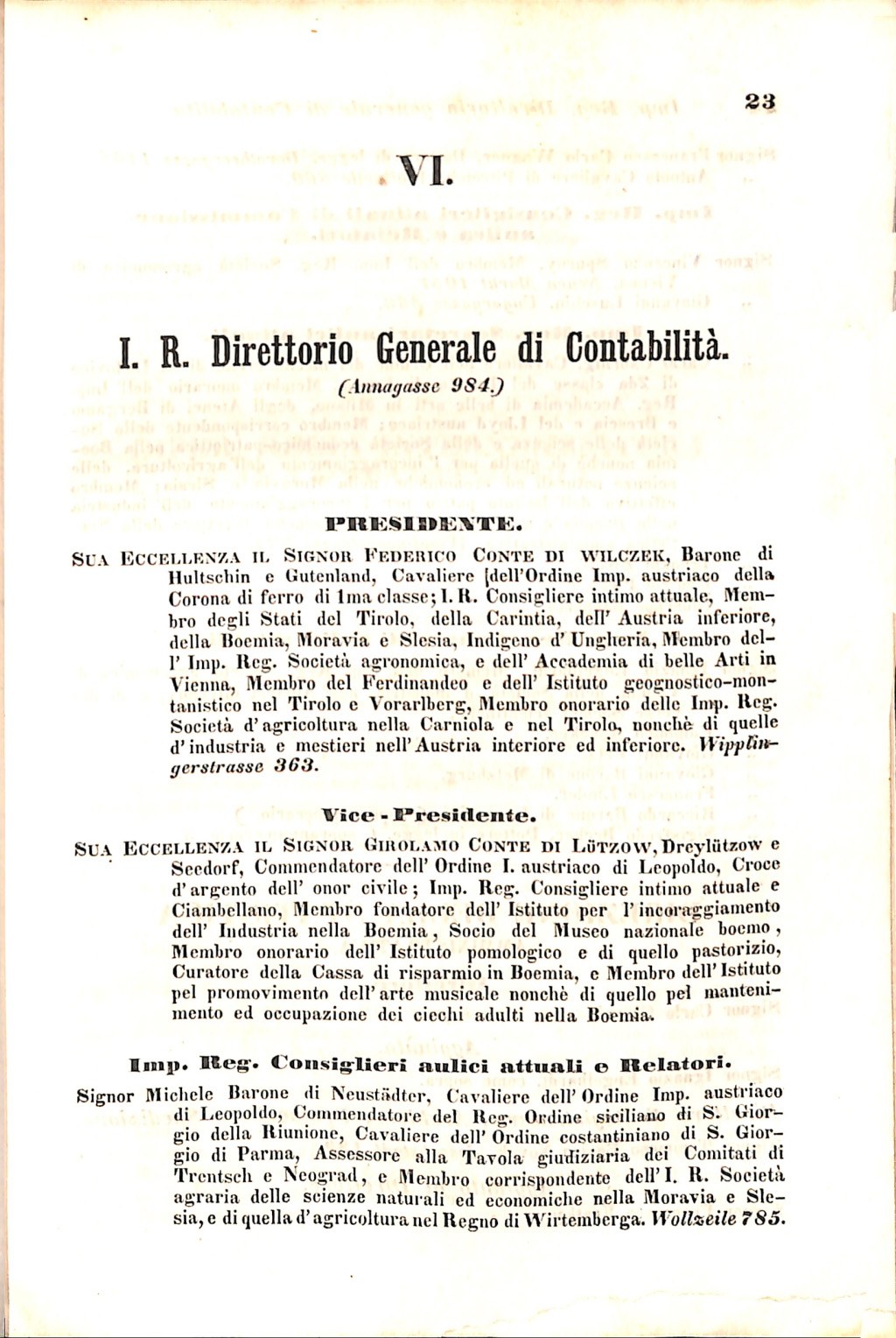 Scematismo dell'I. R. Litorale Austro-Illirico ed unitovi Indicatore generale della Città di Tr  · Str. 43