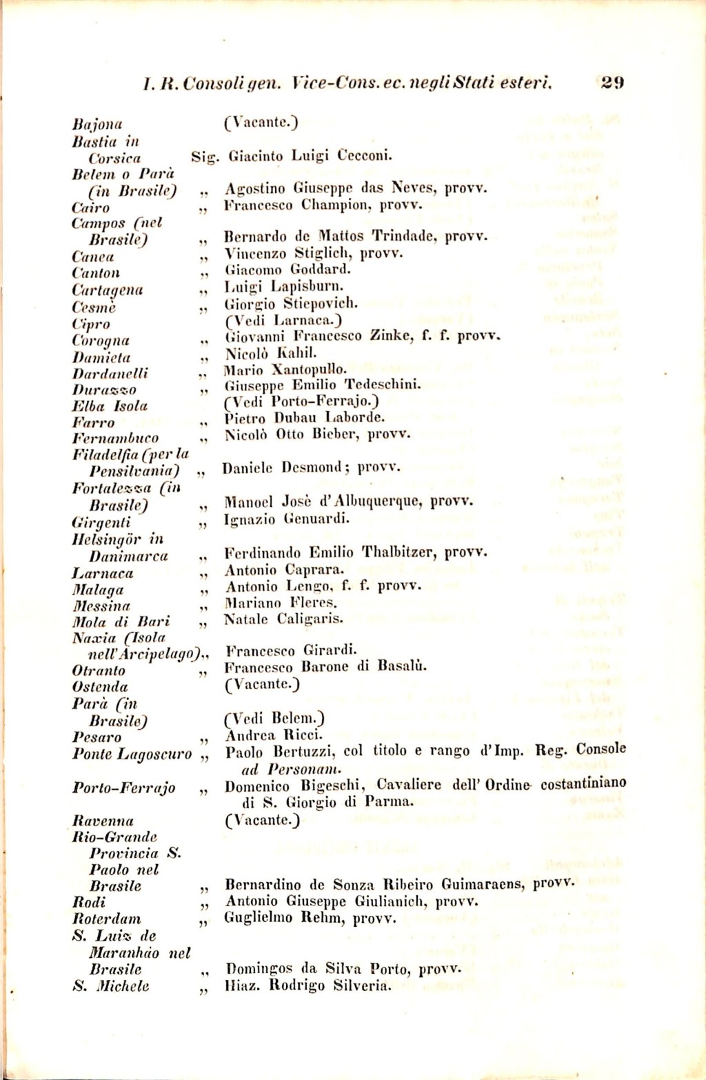Scematismo dell'I. R. Litorale Austro-Illirico ed unitovi Indicatore generale della Città di Tr  · Str. 49