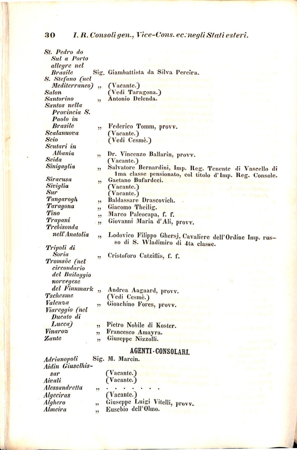 Scematismo dell'I. R. Litorale Austro-Illirico ed unitovi Indicatore generale della Città di Tr  · Str. 50