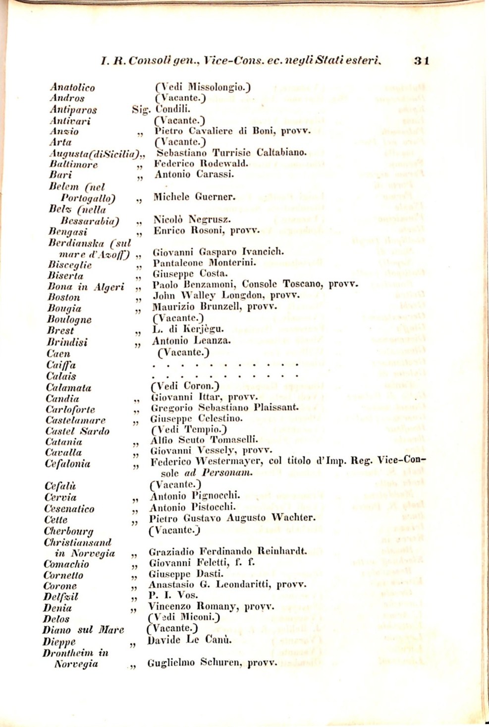 Scematismo dell'I. R. Litorale Austro-Illirico ed unitovi Indicatore generale della Città di Tr  · Str. 51