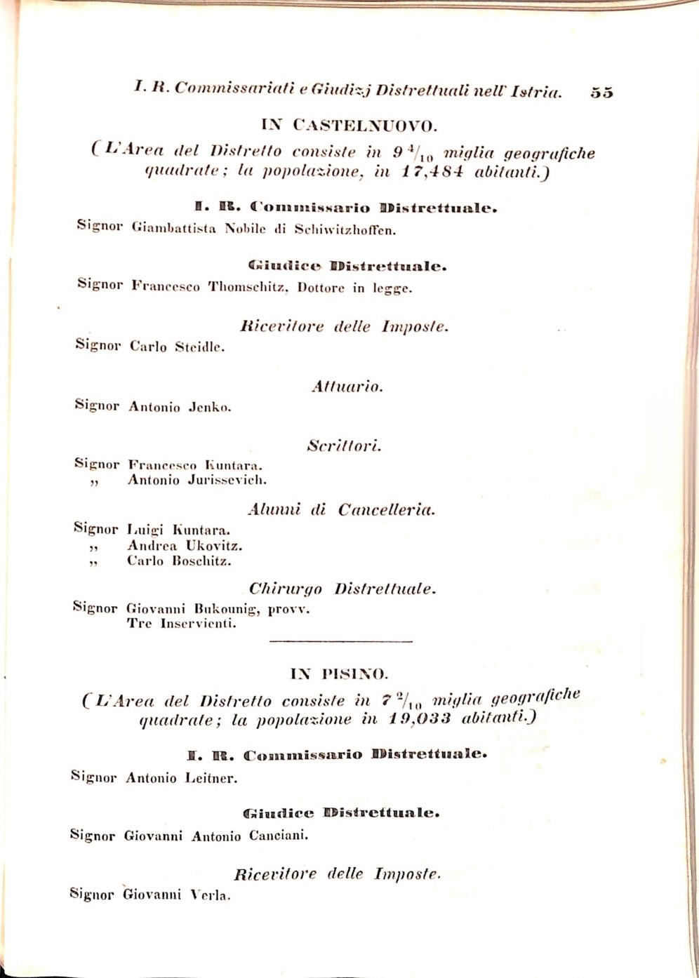 Scematismo dell'I. R. Litorale Austro-Illirico ed unitovi Indicatore generale della Città di Tr  · Str. 75