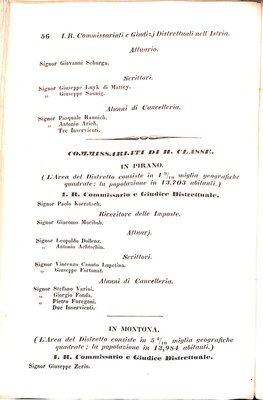 Scematismo dell'I. R. Litorale Austro-Illirico ed unitovi Indicatore generale della Città di Tr  · Str. 76