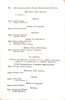 Scematismo dell'I. R. Litorale Austro-Illirico ed unitovi Indicatore generale della Città di Tr  · Str. 78