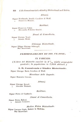 Scematismo dell'I. R. Litorale Austro-Illirico ed unitovi Indicatore generale della Città di Tr  · Str. 80