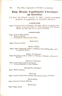 Scematismo dell'I. R. Litorale Austro-Illirico ed unitovi Indicatore generale della Città di Tr  · Str. 84