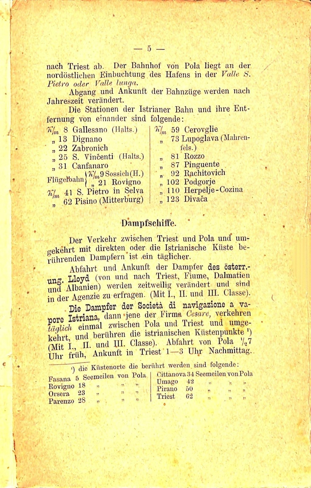 Führer für Pola und Umgebung · Str. 9