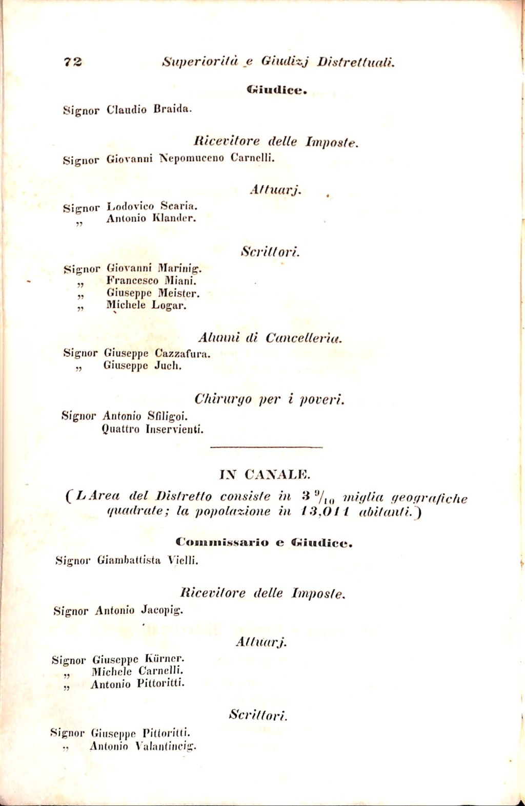 Scematismo dell'I. R. Litorale Austro-Illirico ed unitovi Indicatore generale della Città di Tr  · Str. 92