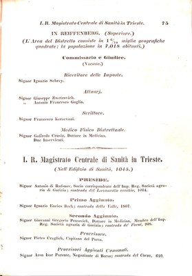 Scematismo dell'I. R. Litorale Austro-Illirico ed unitovi Indicatore generale della Città di Tr  · Str. 95