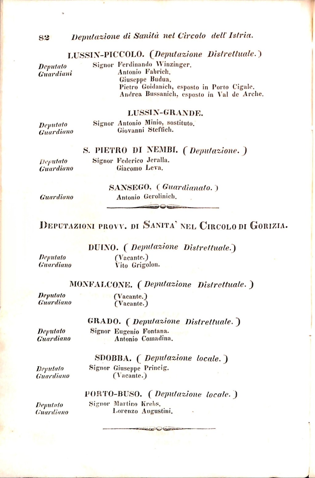 Scematismo dell'I. R. Litorale Austro-Illirico ed unitovi Indicatore generale della Città di Tr  · Str. 102