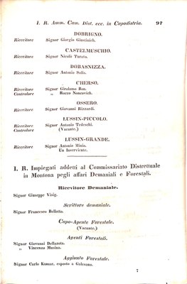 Scematismo dell'I. R. Litorale Austro-Illirico ed unitovi Indicatore generale della Città di Tr  · Str. 117