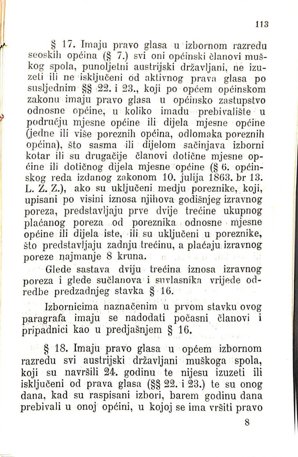 Zbirka zakona potrebnih u javnom životu u Istri i druguda · Str. 123