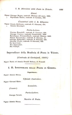Scematismo dell'I. R. Litorale Austro-Illirico ed unitovi Indicatore generale della Città di Tr  · Str. 127