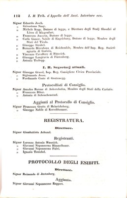 Scematismo dell'I. R. Litorale Austro-Illirico ed unitovi Indicatore generale della Città di Tr  · Str. 132