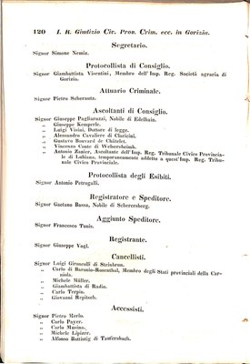 Scematismo dell'I. R. Litorale Austro-Illirico ed unitovi Indicatore generale della Città di Tr  · Str. 140