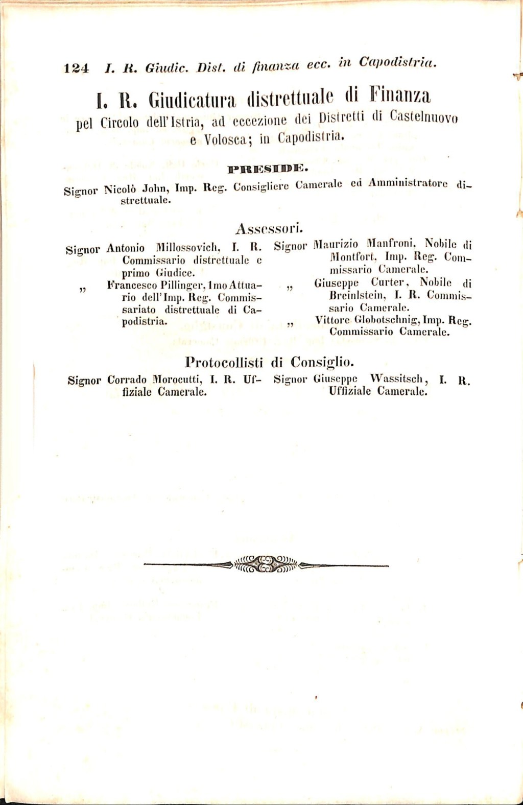 Scematismo dell'I. R. Litorale Austro-Illirico ed unitovi Indicatore generale della Città di Tr  · Str. 144