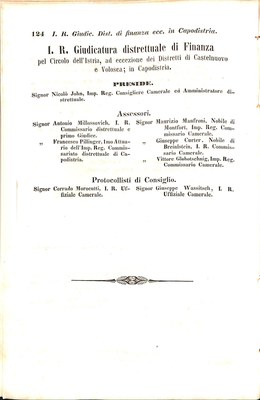 Scematismo dell'I. R. Litorale Austro-Illirico ed unitovi Indicatore generale della Città di Tr  · Str. 144
