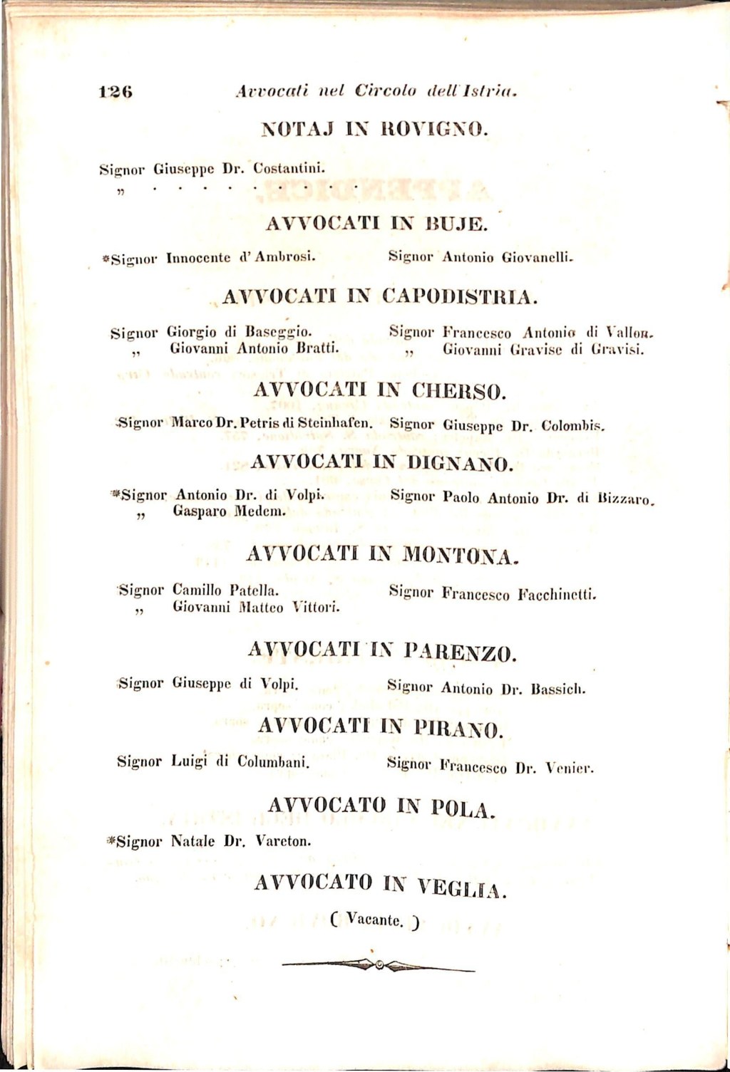 Scematismo dell'I. R. Litorale Austro-Illirico ed unitovi Indicatore generale della Città di Tr  · Str. 146