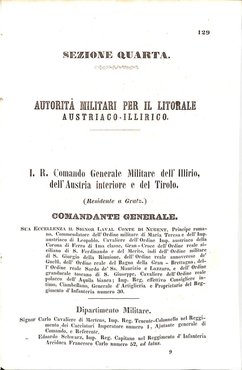 Scematismo dell'I. R. Litorale Austro-Illirico ed unitovi Indicatore generale della Città di Tr  · Str. 149