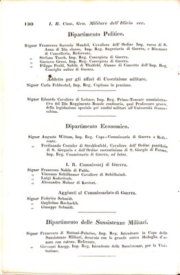 Scematismo dell'I. R. Litorale Austro-Illirico ed unitovi Indicatore generale della Città di Tr  · Str. 150