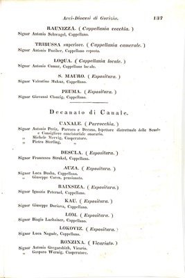 Scematismo dell'I. R. Litorale Austro-Illirico ed unitovi Indicatore generale della Città di Tr  · Str. 157