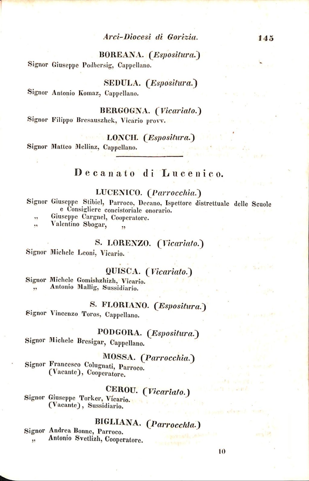 Scematismo dell'I. R. Litorale Austro-Illirico ed unitovi Indicatore generale della Città di Tr  · Str. 165