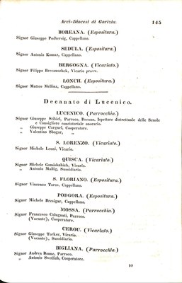 Scematismo dell'I. R. Litorale Austro-Illirico ed unitovi Indicatore generale della Città di Tr  · Str. 165