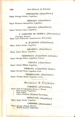 Scematismo dell'I. R. Litorale Austro-Illirico ed unitovi Indicatore generale della Città di Tr  · Str. 166