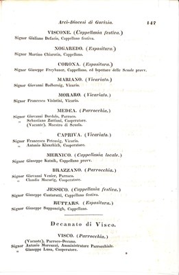 Scematismo dell'I. R. Litorale Austro-Illirico ed unitovi Indicatore generale della Città di Tr  · Str. 167
