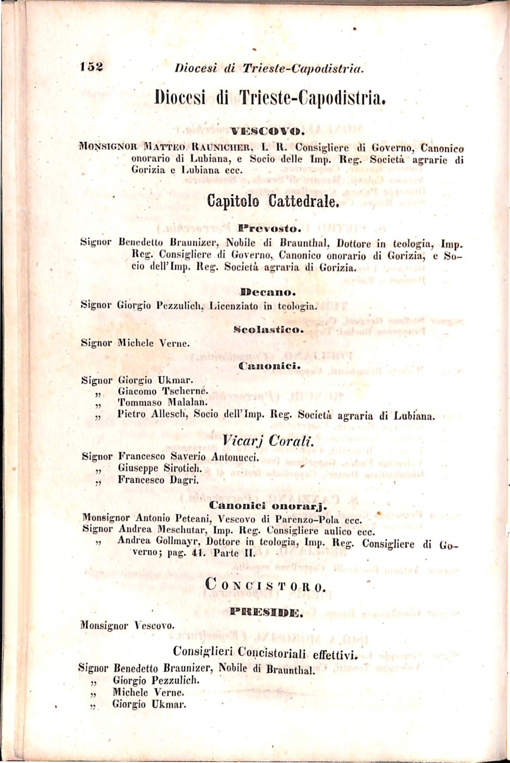 Scematismo dell'I. R. Litorale Austro-Illirico ed unitovi Indicatore generale della Città di Tr  · Str. 172
