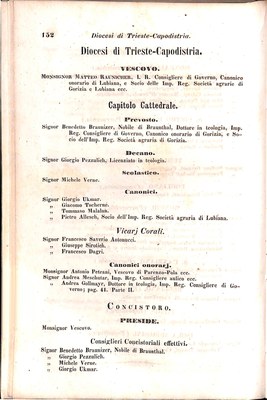 Scematismo dell'I. R. Litorale Austro-Illirico ed unitovi Indicatore generale della Città di Tr  · Str. 172