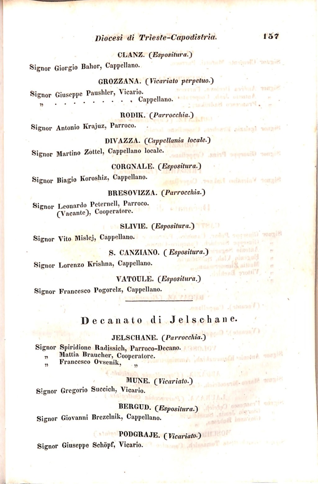 Scematismo dell'I. R. Litorale Austro-Illirico ed unitovi Indicatore generale della Città di Tr  · Str. 177
