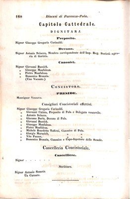 Scematismo dell'I. R. Litorale Austro-Illirico ed unitovi Indicatore generale della Città di Tr  · Str. 188