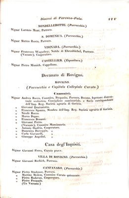 Scematismo dell'I. R. Litorale Austro-Illirico ed unitovi Indicatore generale della Città di Tr  · Str. 191