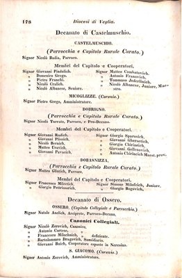 Scematismo dell'I. R. Litorale Austro-Illirico ed unitovi Indicatore generale della Città di Tr  · Str. 198