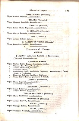 Scematismo dell'I. R. Litorale Austro-Illirico ed unitovi Indicatore generale della Città di Tr  · Str. 199