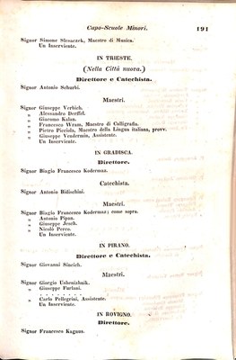 Scematismo dell'I. R. Litorale Austro-Illirico ed unitovi Indicatore generale della Città di Tr  · Str. 211