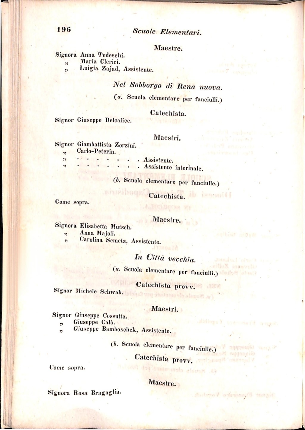Scematismo dell'I. R. Litorale Austro-Illirico ed unitovi Indicatore generale della Città di Tr  · Str. 216