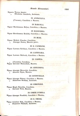 Scematismo dell'I. R. Litorale Austro-Illirico ed unitovi Indicatore generale della Città di Tr  · Str. 217